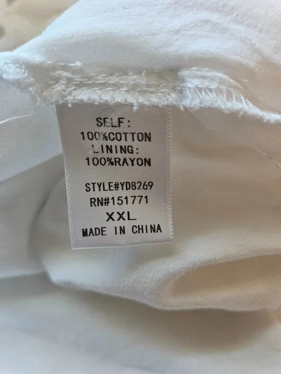 White Midi Eyelet Dress Size XXL - Picture 7 of 7